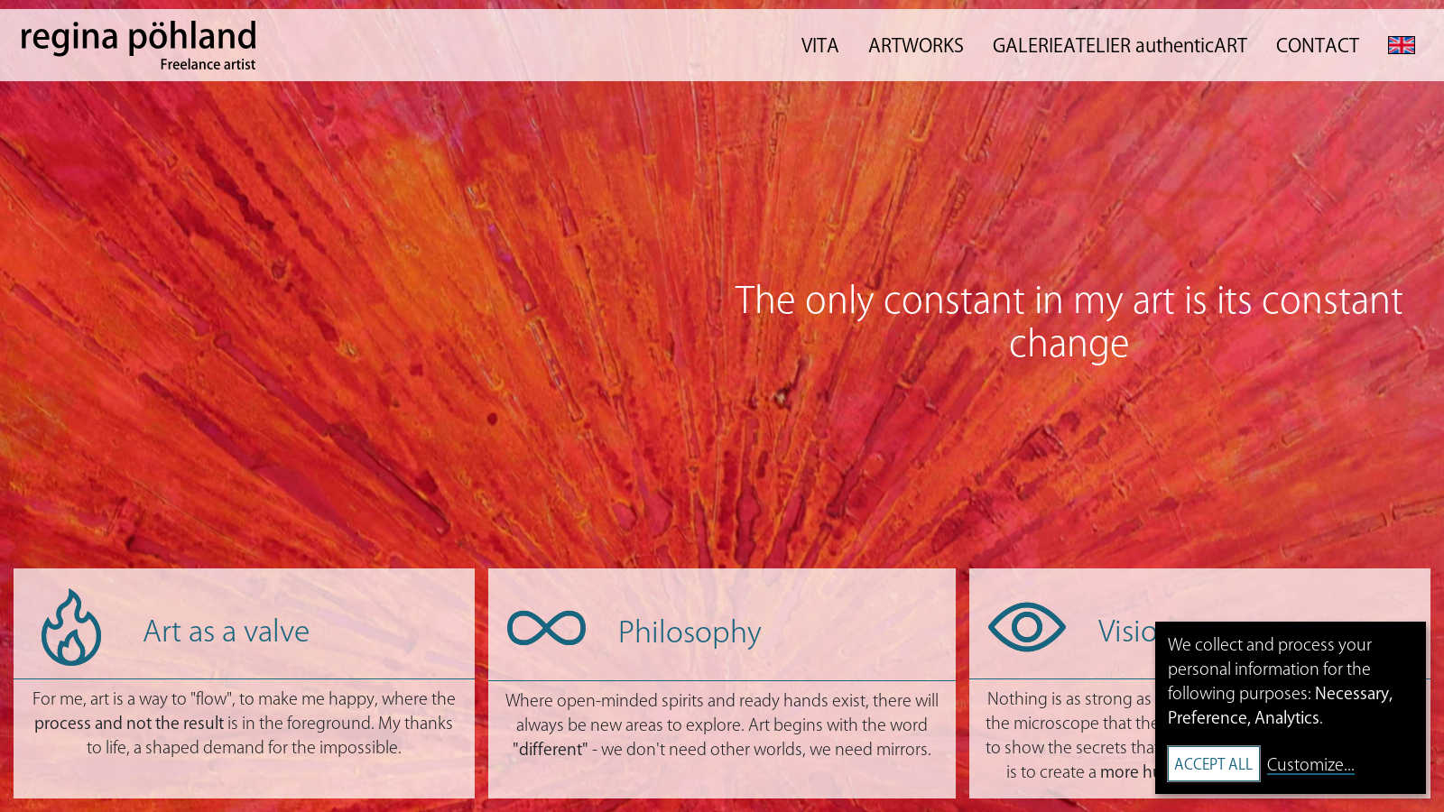 Image of the Website for Regina Pöhland